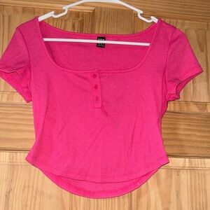 Shein Pink Crop Top